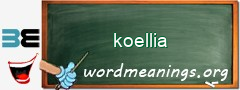 WordMeaning blackboard for koellia